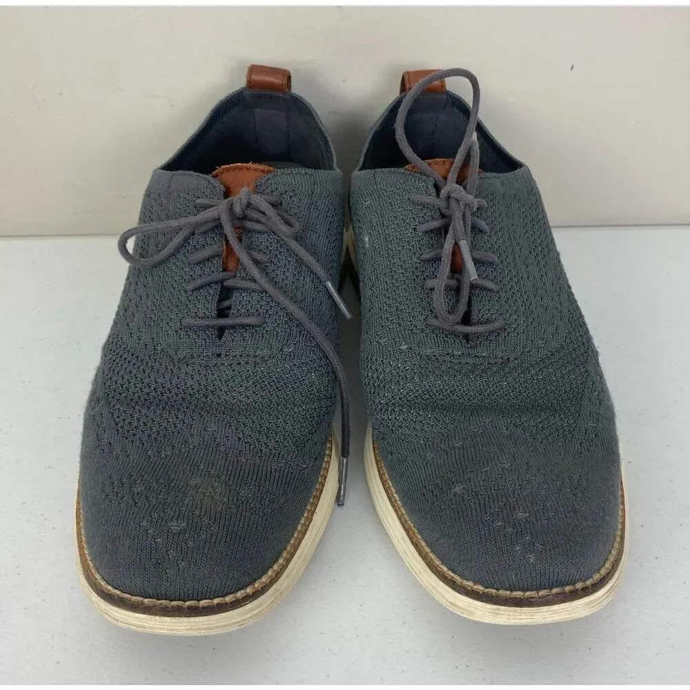 Men Cole Haan Original Grand Wingtip Oxford casual knit dress shoes, 9M